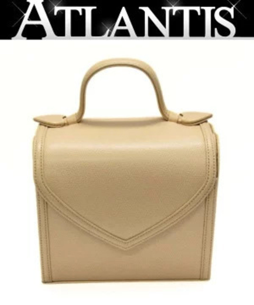Saint Laurent Yves Leather Handbag Beige Cream
